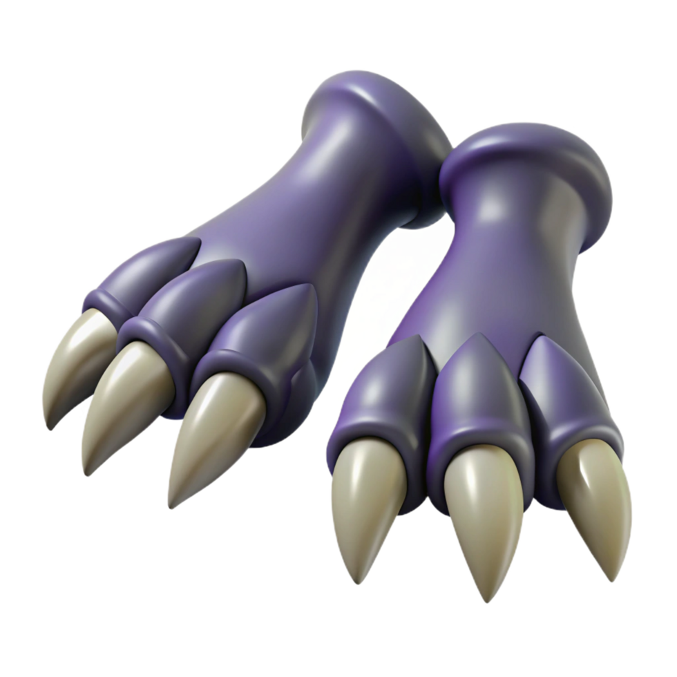 timeless gothic A pair of clawed dragon feet. NO BACKGROUND with Transparent Background. original png