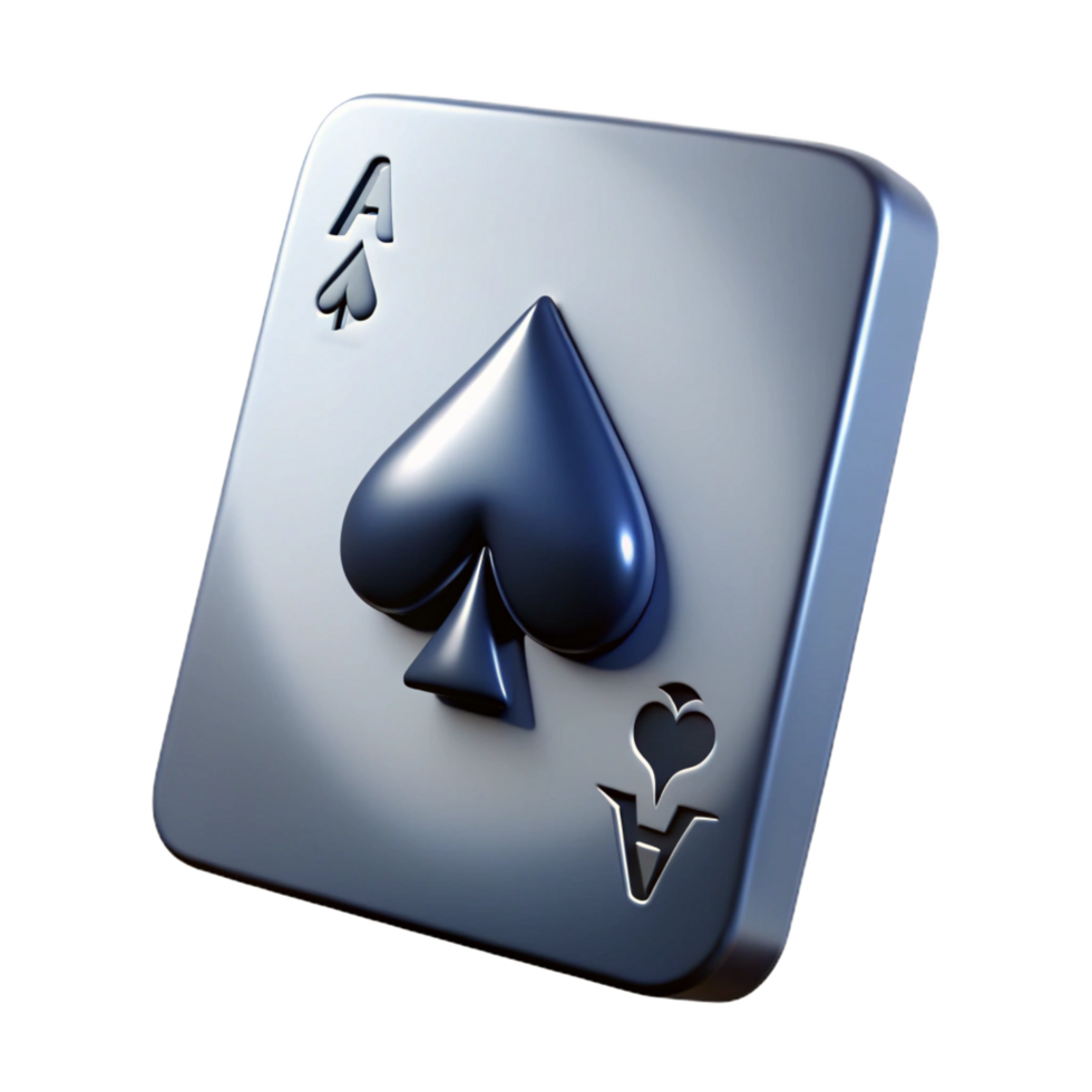 radiant melancholic creative A single, detailed playing card - The Ace of Spades. NO BACKGROUND with Transparent Background. gallery standard png
