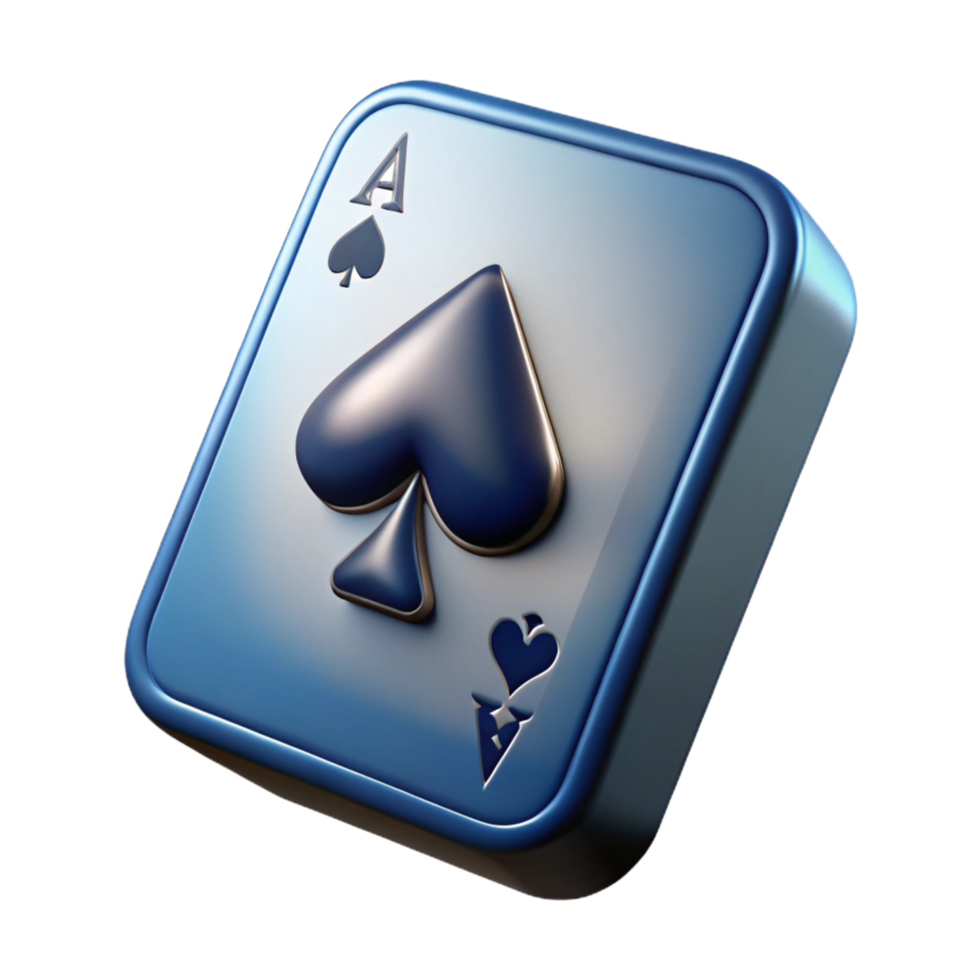 magnificent exemplary A single, detailed playing card - The Ace of Spades. NO BACKGROUND with Transparent Background. png