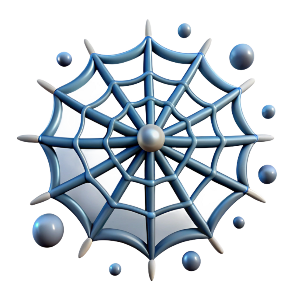 remarkable rustic A single, realistic spider web with dew drops. NO BACKGROUND with Transparent Background. flawless png