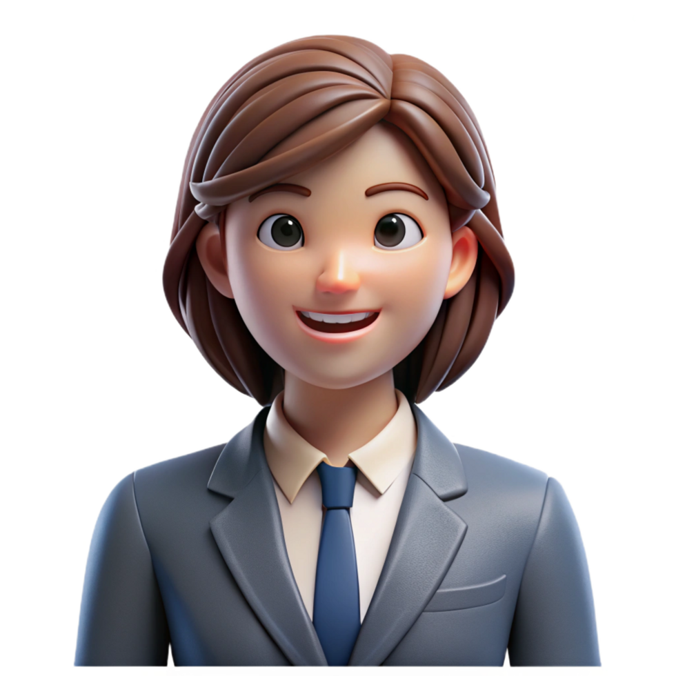 magnificent creative Smiling businesswoman in a suit, NO BACKGROUND with Transparent Background. original png
