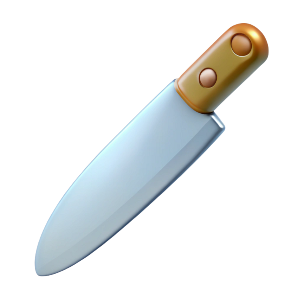 mysterious picturesque Chef's knife, NO BACKGROUND with Transparent Background. precision png