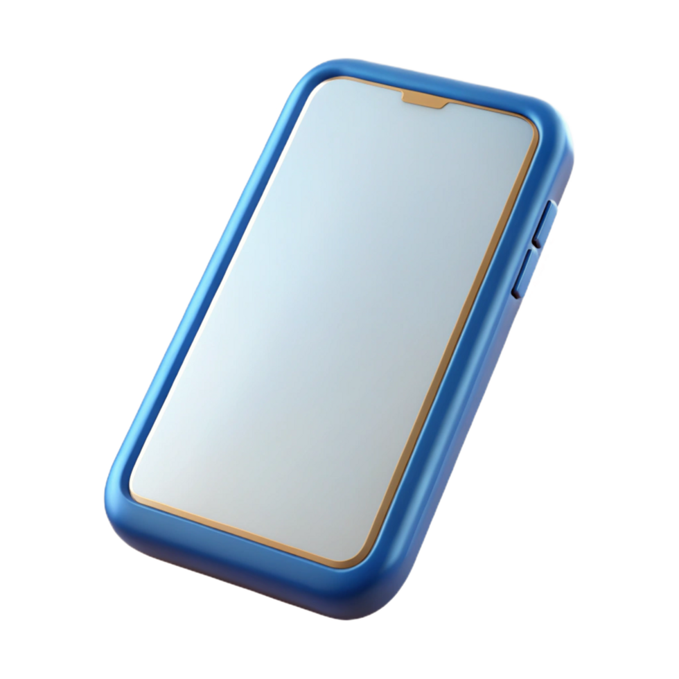 magnificent harmonious industrial Mobile phone with blank screen, NO BACKGROUND with Transparent Background. flawless png