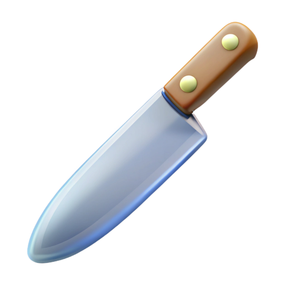 nostalgic picturesque Chef's knife, NO BACKGROUND with Transparent Background. masterfully captured png