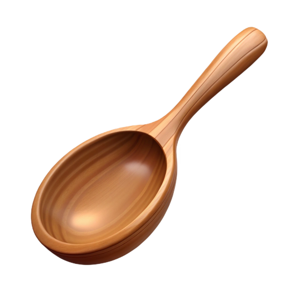 fascinating artistic Wooden spoon, NO BACKGROUND with Transparent Background. studio quality png