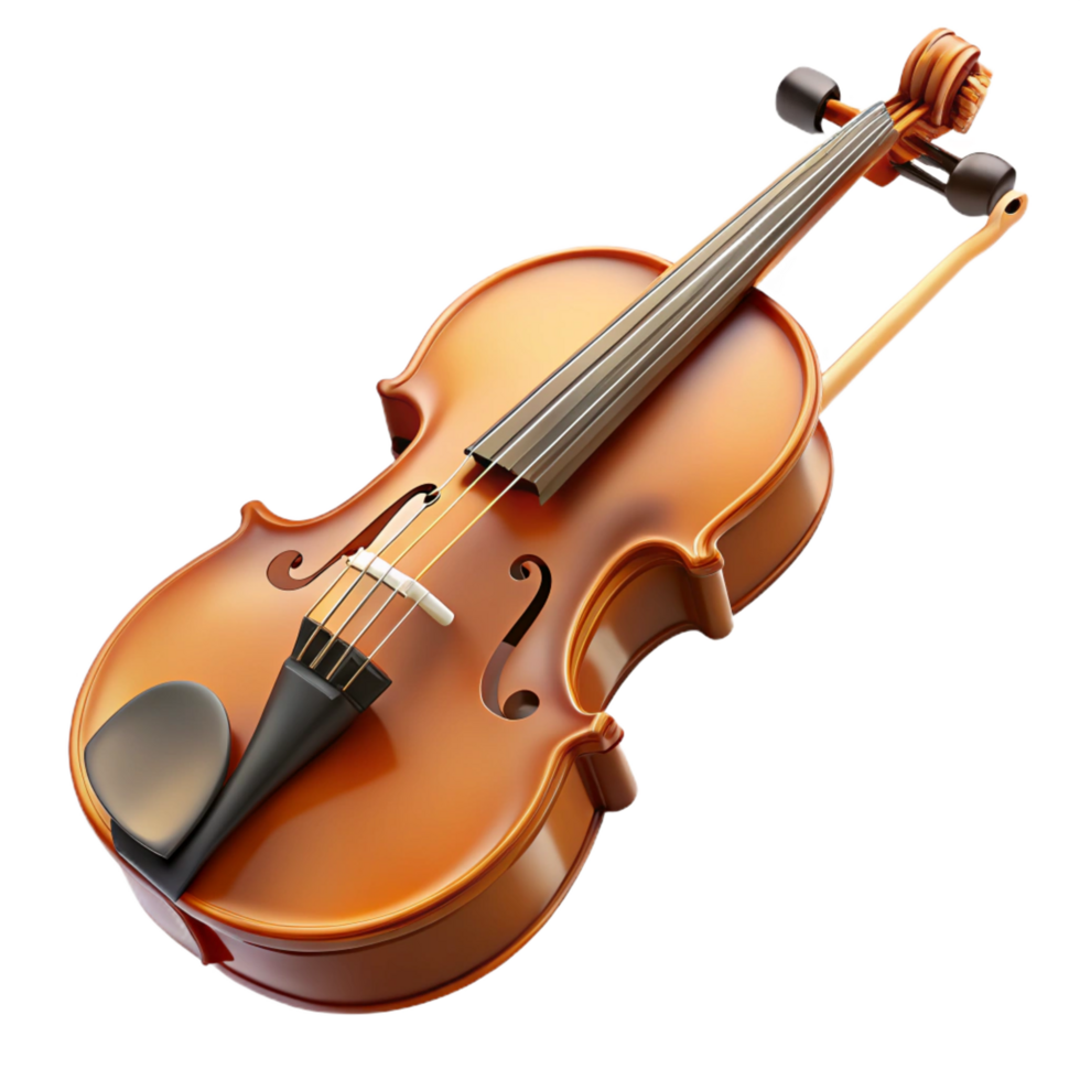 notable abstract Violin with bow, NO BACKGROUND with Transparent Background. impeccable png