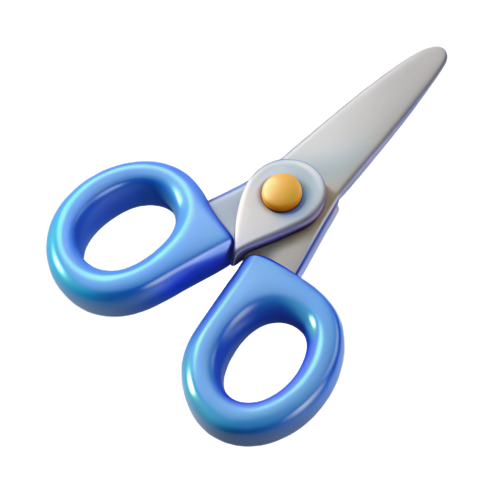 pristine energetic organic Scissors, NO BACKGROUND with Transparent Background. professional png