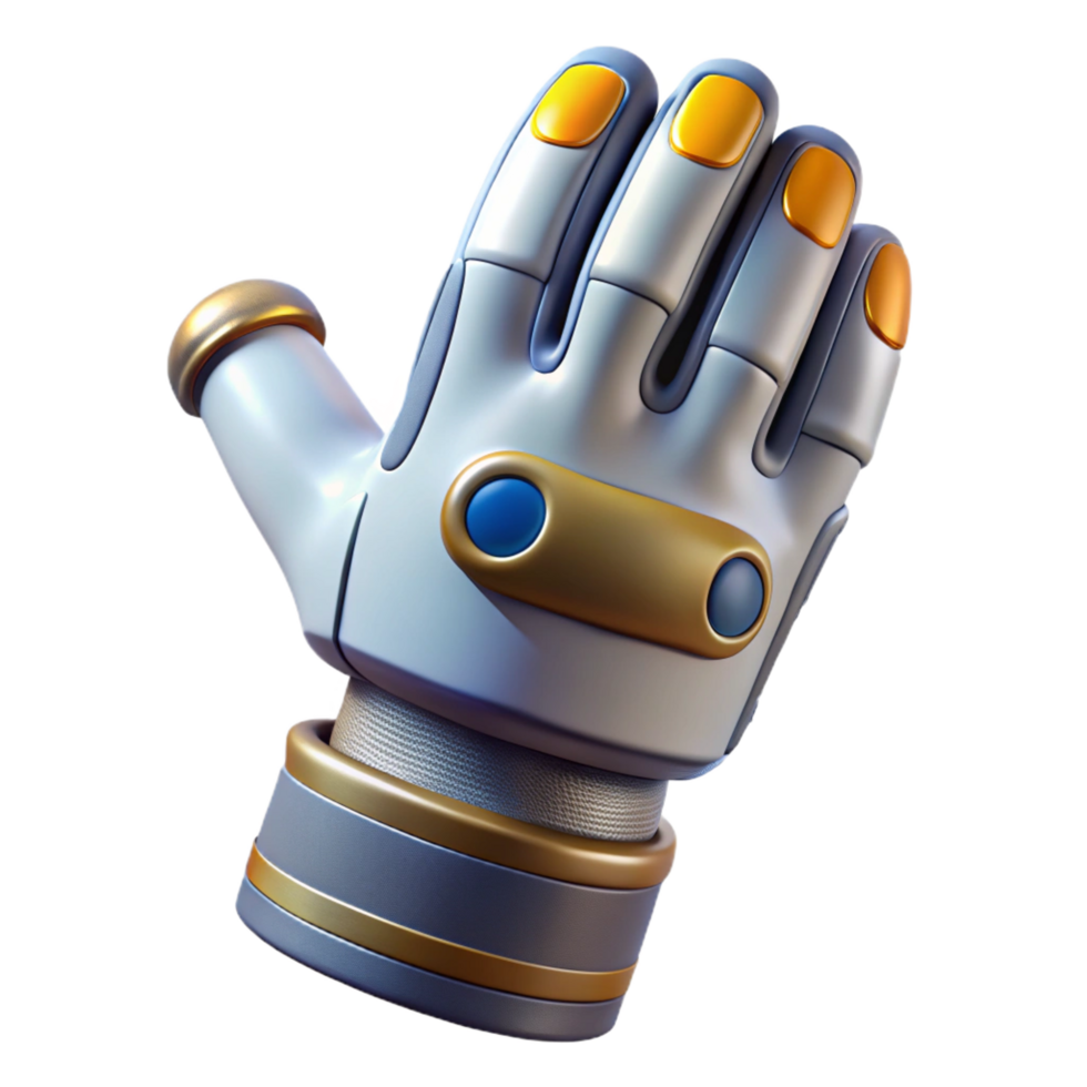 sought-after tropical Sleek spacesuit glove with articulated fingers, NO BACKGROUND with Transparent Background. professional png