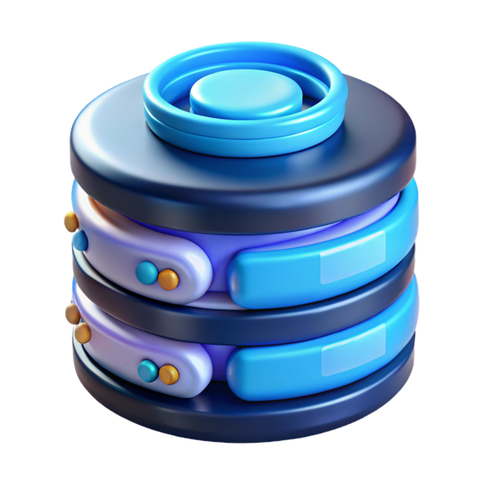 melancholic majestic Futuristic data storage device with spinning discs, NO BACKGROUND with Transparent Background. impeccable png