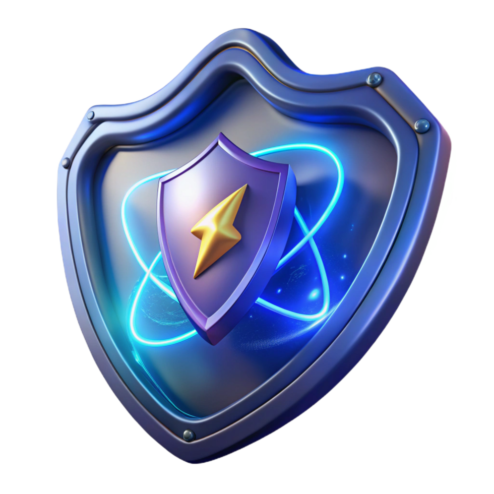 picturesque baroque Advanced energy shield with glowing energy field, NO BACKGROUND with Transparent Background. authentic png
