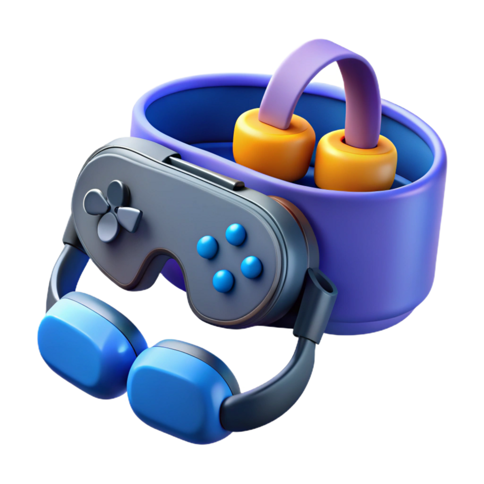 pristine classic VR headset with controllers NO BACKGROUND with Transparent Background. genuine png