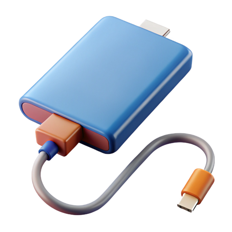 misterioso impressionante externo Difícil dirigir com USB cabo não fundo com transparente fundo. genuíno png