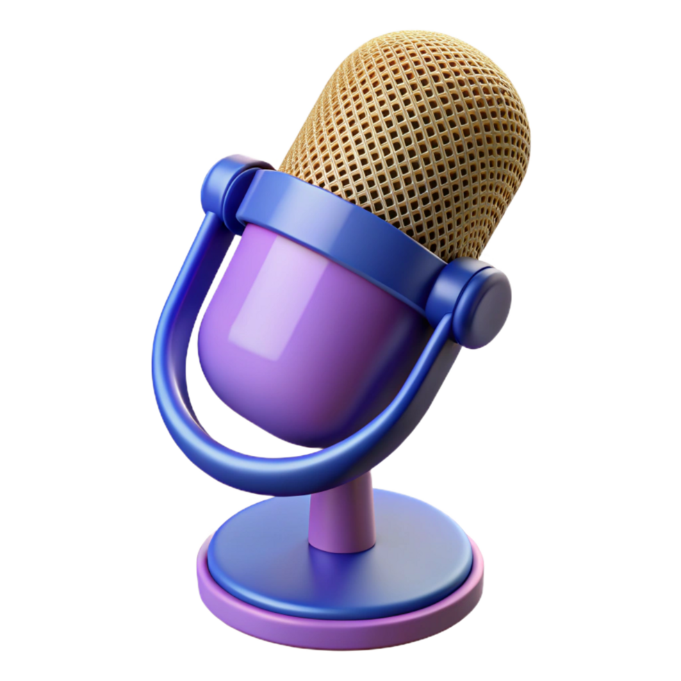 inspired industrial Microphone with pop filter NO BACKGROUND with Transparent Background. handcrafted png