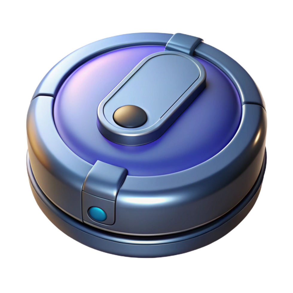 mysterious vibrant Robot vacuum cleaner NO BACKGROUND with Transparent Background. masterfully captured png