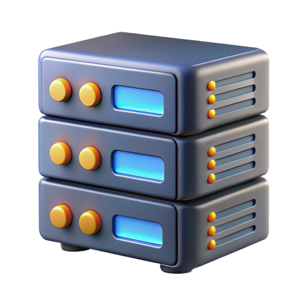 stunning unforgettable Server rack with blinking lights NO BACKGROUND with Transparent Background. png