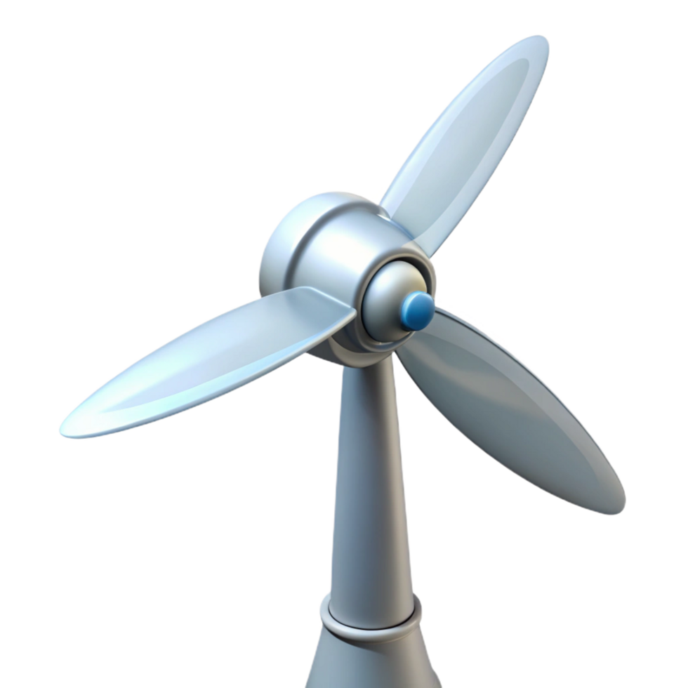 iconic impressionist Wind turbine blade NO BACKGROUND with Transparent Background. artisan png