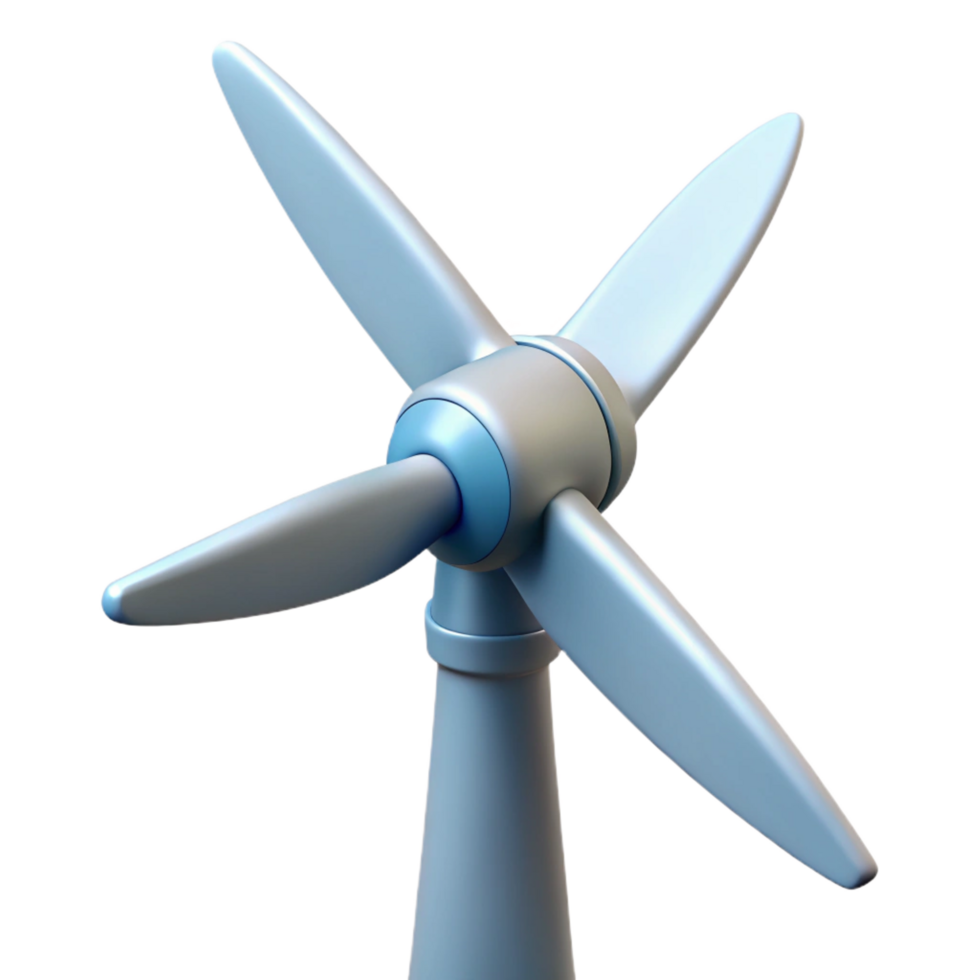 magnificent geometric Wind turbine blade NO BACKGROUND with Transparent Background. flawless png