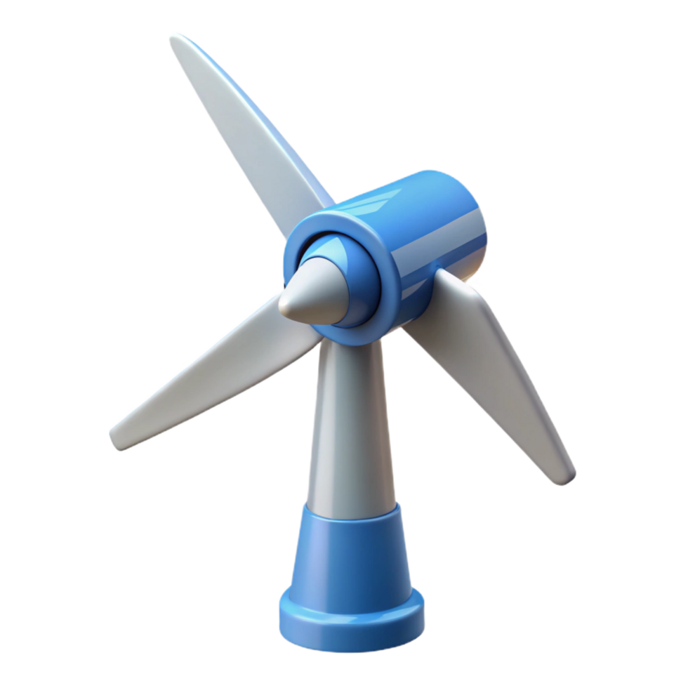 vibrant distinctive Wind turbine blade NO BACKGROUND with Transparent Background. png