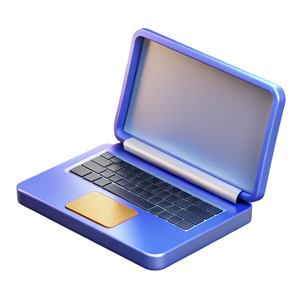 majestic passionate contemporary Laptop computer with open lid NO BACKGROUND with Transparent Background. exclusive png