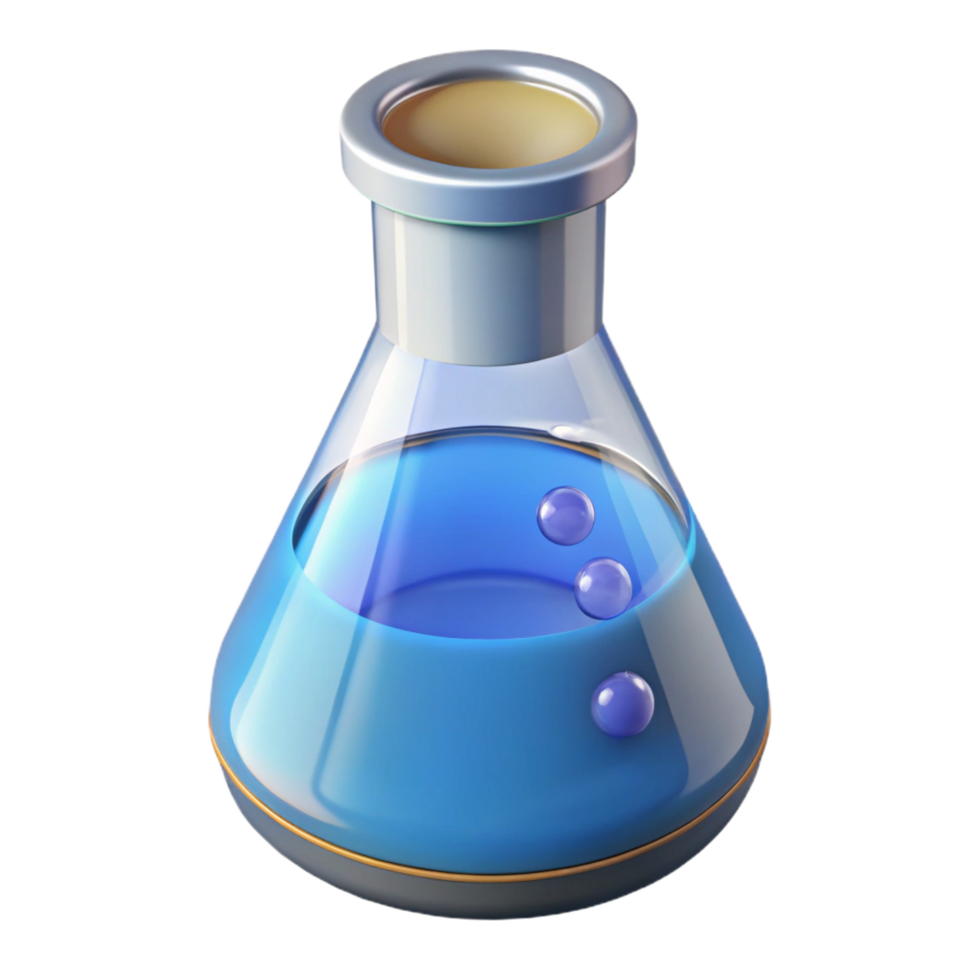 remarkable industrial Laboratory beaker with liquid NO BACKGROUND with Transparent Background. precision png
