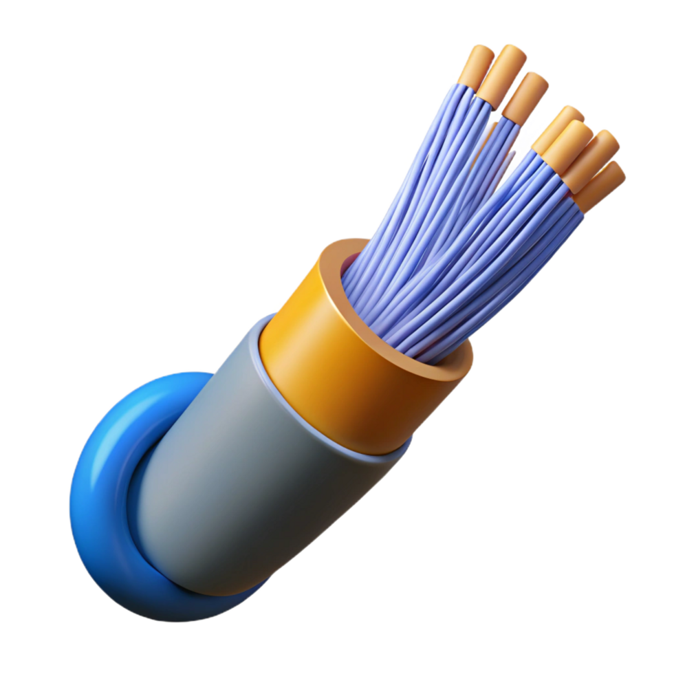 signature traditional Fiber optic cable NO BACKGROUND with Transparent Background. impeccable png