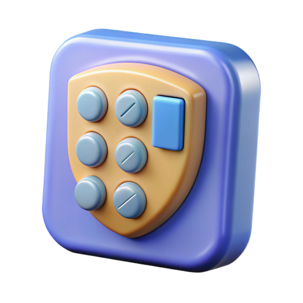 joyful extraordinary Security system keypad NO BACKGROUND with Transparent Background. 4K png