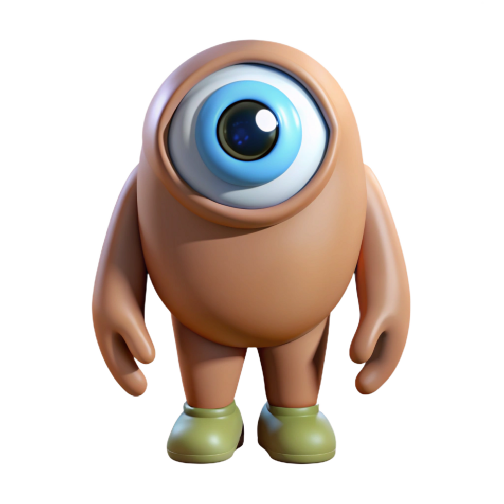 wonderful dramatic industrial Cyclops, one-eyed giant, NO BACKGROUND with Transparent Background. impeccable png