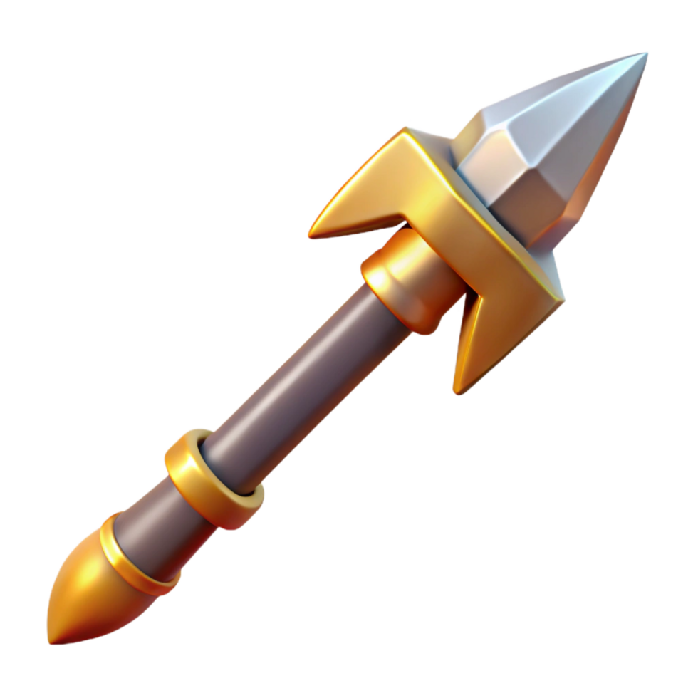 whimsical gorgeous Gungnir, Odin's spear, NO BACKGROUND with Transparent Background. flawless png