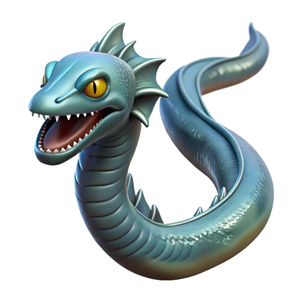 stunning exemplary Leviathan, sea monster, biblical, NO BACKGROUND with Transparent Background. png