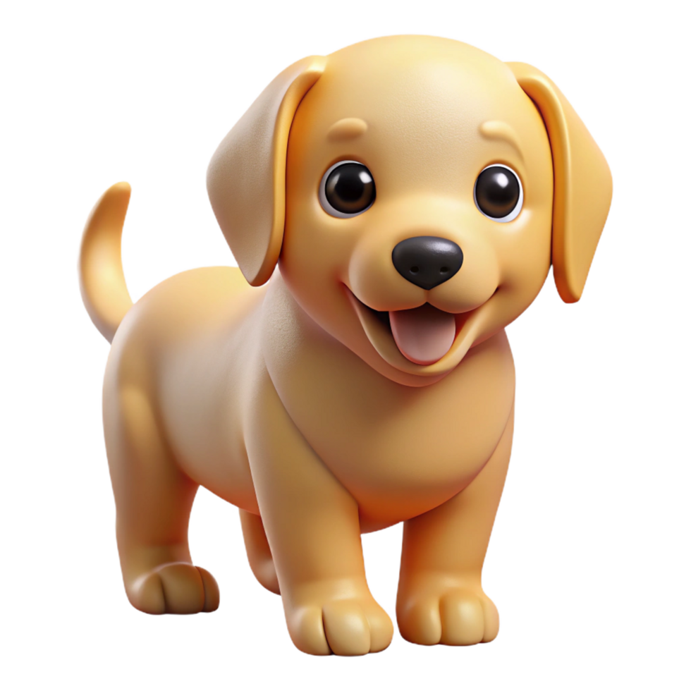 picturesque bold surreal Cute playful Golden Retriever puppy NO BACKGROUND with Transparent Background. premium png