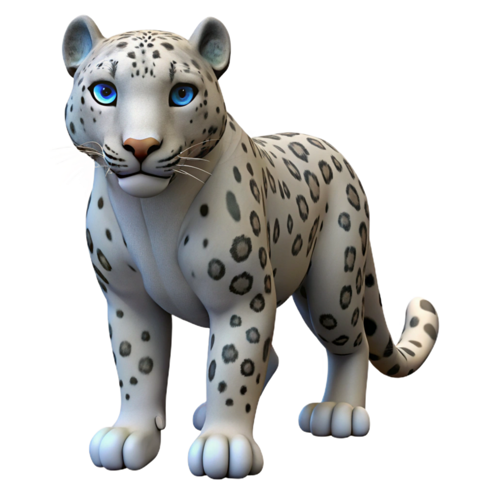 wonderful notable Snow leopard NO BACKGROUND with Transparent Background. png