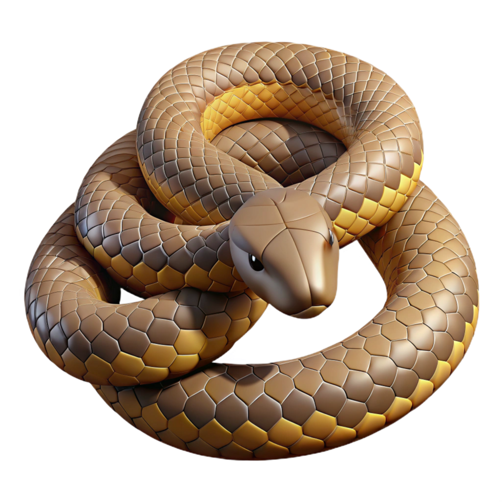 striking exemplary Rattlesnake coiled NO BACKGROUND with Transparent Background. png