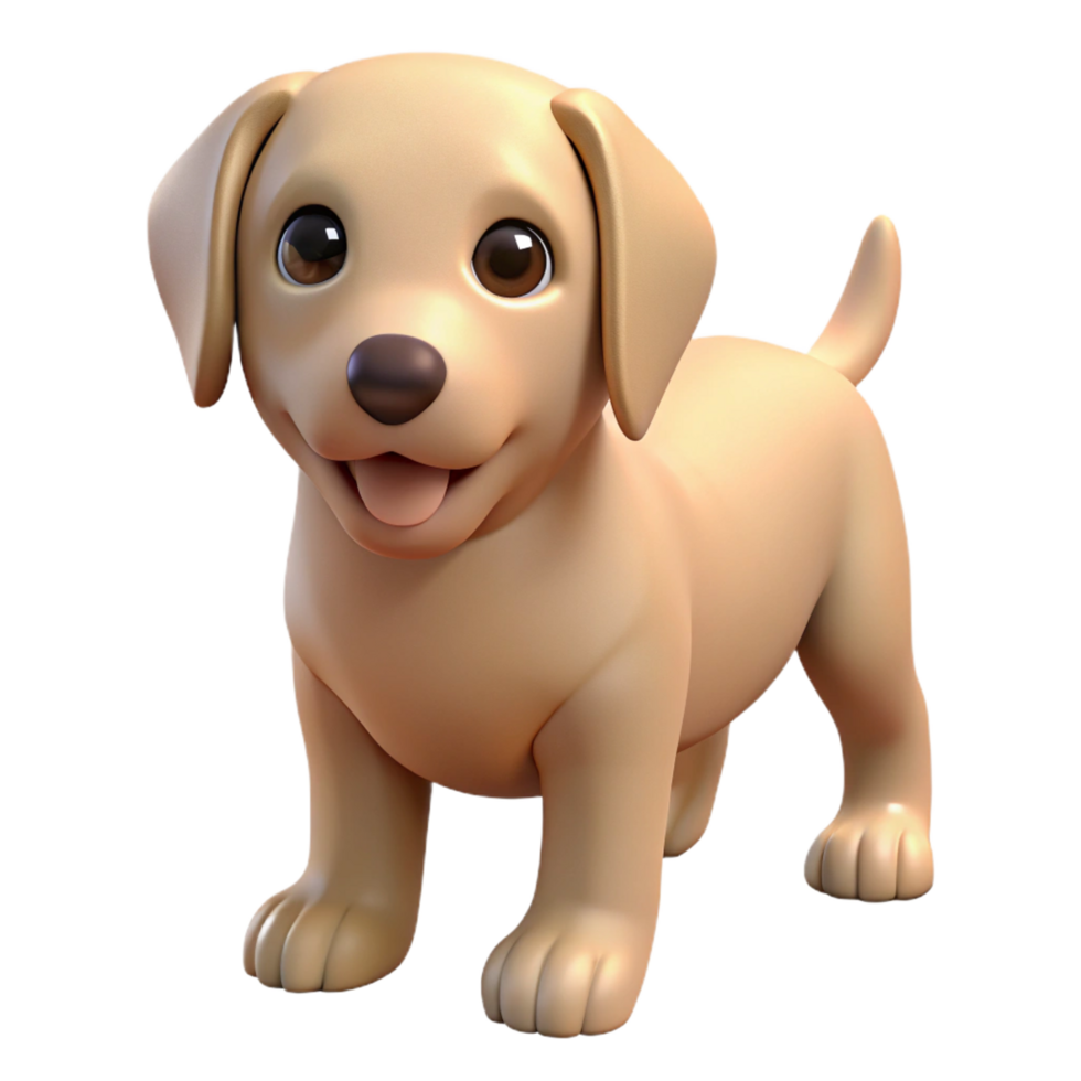 wonderful futuristic Labrador Retriever puppy NO BACKGROUND with Transparent Background. handcrafted png