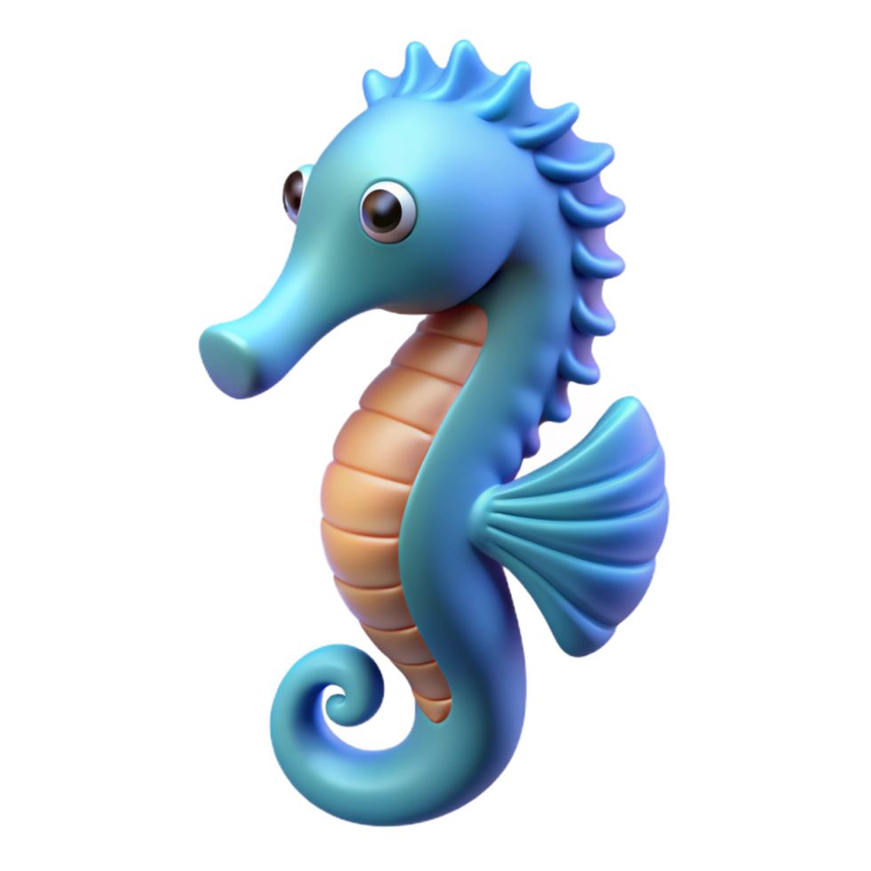 intense exquisite Seahorse NO BACKGROUND with Transparent Background. museum quality png