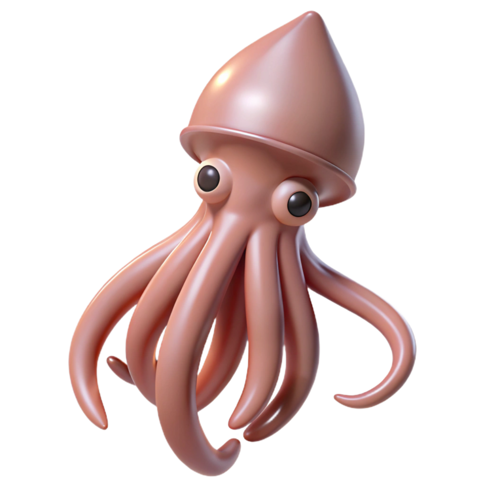 nostalgic splendid Squid NO BACKGROUND with Transparent Background. impeccable png