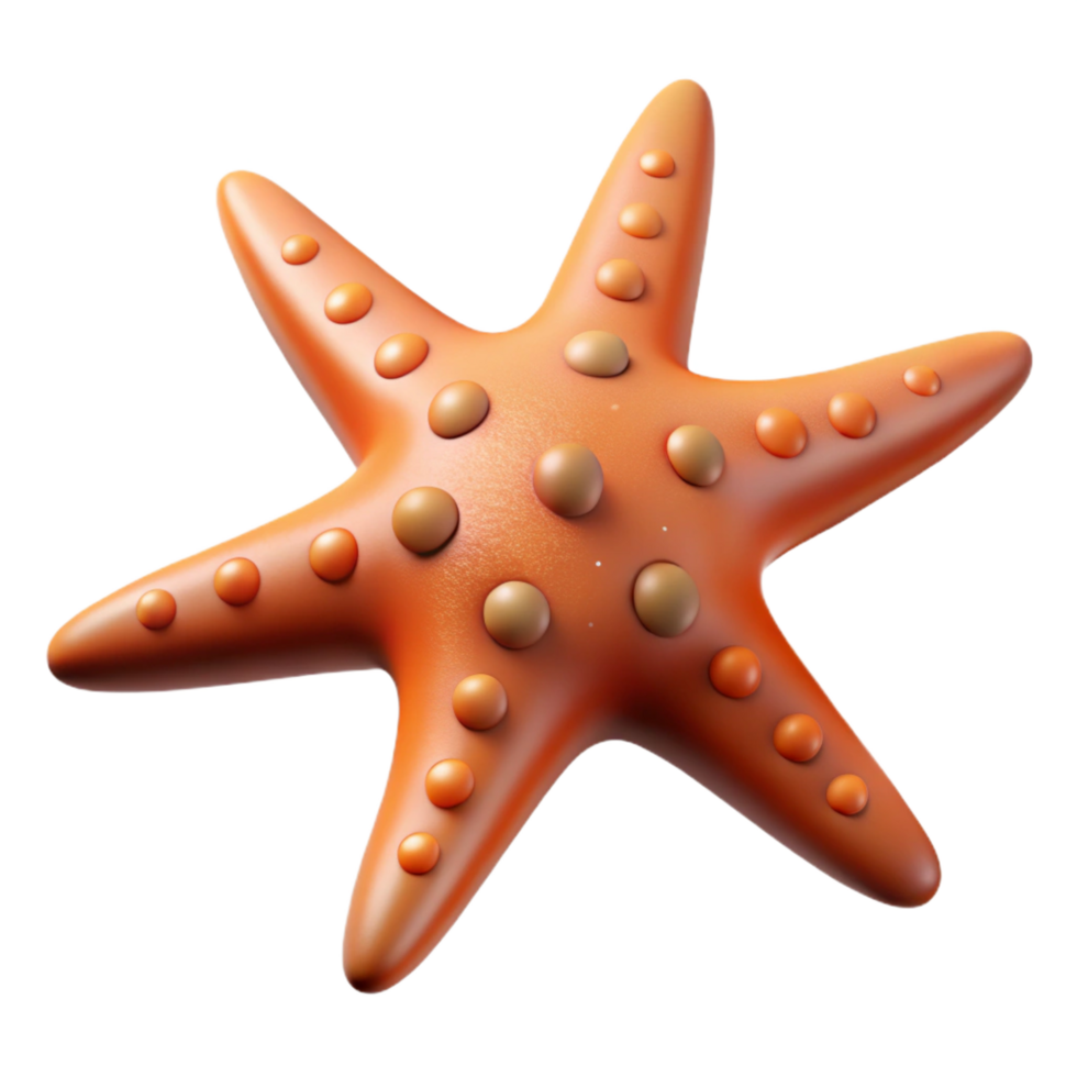 tranquil vibrant Starfish NO BACKGROUND with Transparent Background. refined png