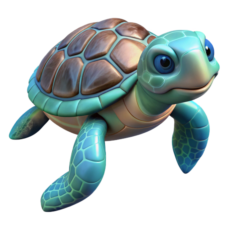 magnificent quintessential Sea turtle NO BACKGROUND with Transparent Background. png
