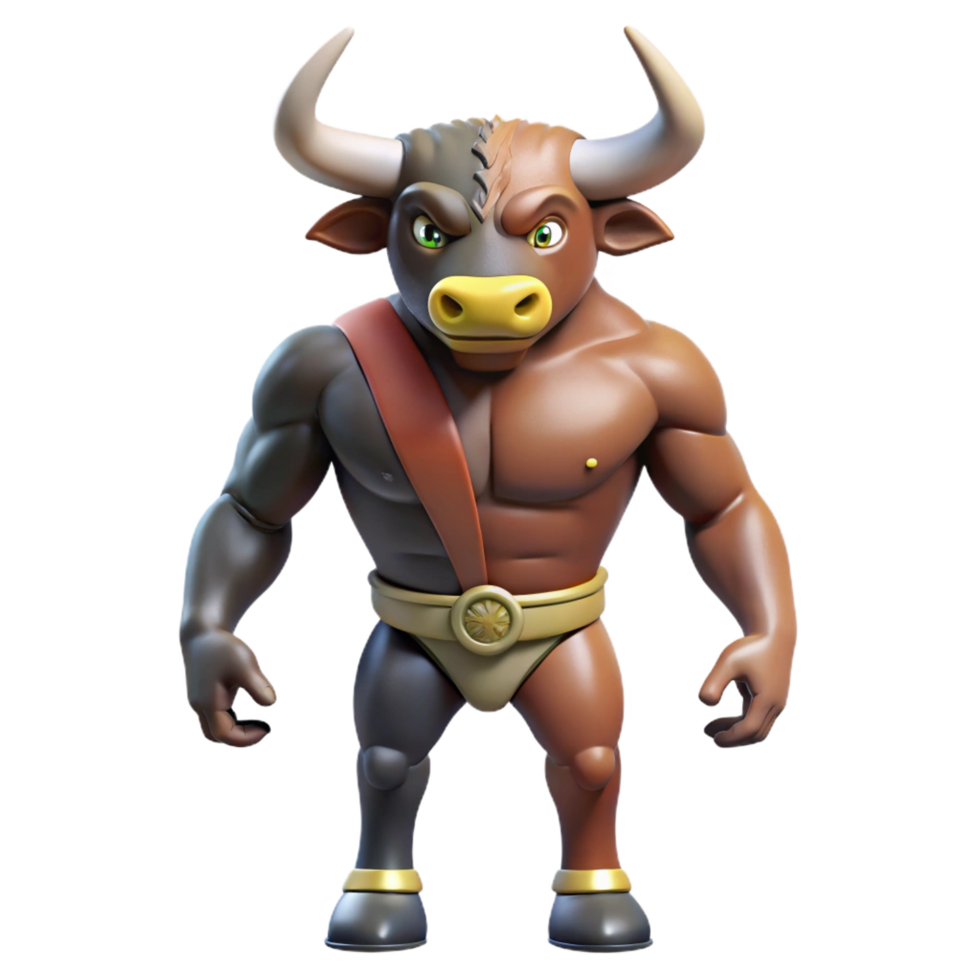 wonderful nordic Minotaur, half-bull, half-man, NO BACKGROUND with Transparent Background. elite png