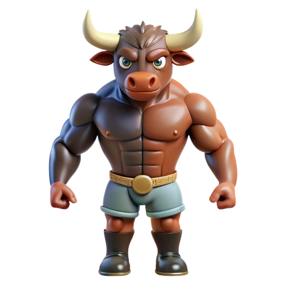 majestic geometric Minotaur, half-bull, half-man, NO BACKGROUND with Transparent Background. authentic png
