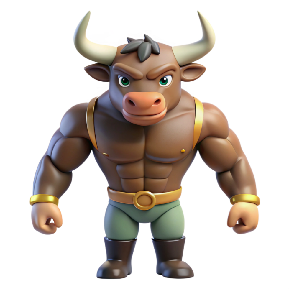 sought-after rustic Minotaur, half-bull, half-man, NO BACKGROUND with Transparent Background. artisan png