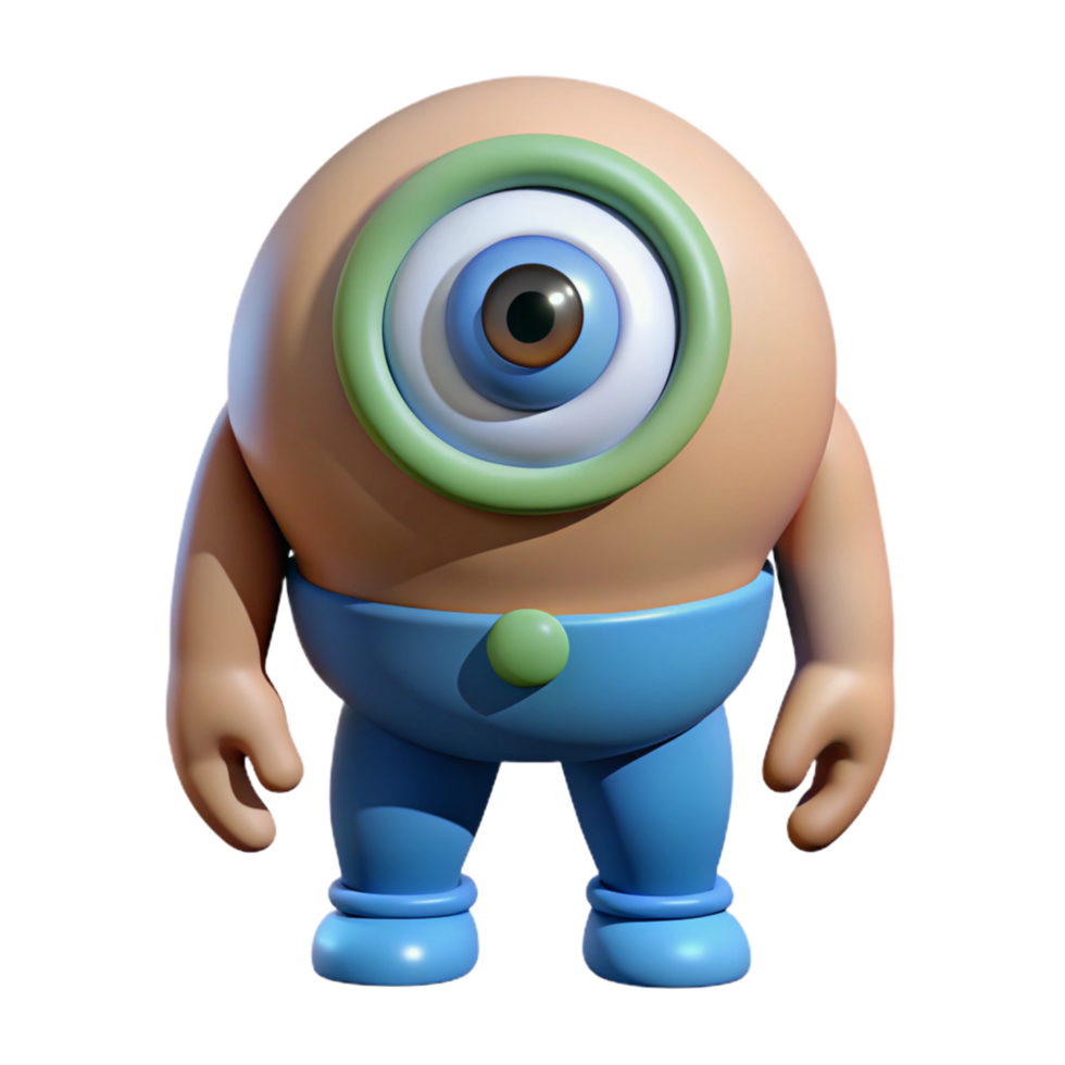 rare rustic Cyclops, one-eyed giant, NO BACKGROUND with Transparent Background. genuine png