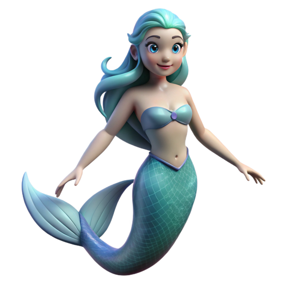 picturesque gothic Siren, alluring sea nymph, NO BACKGROUND with Transparent Background. studio quality png