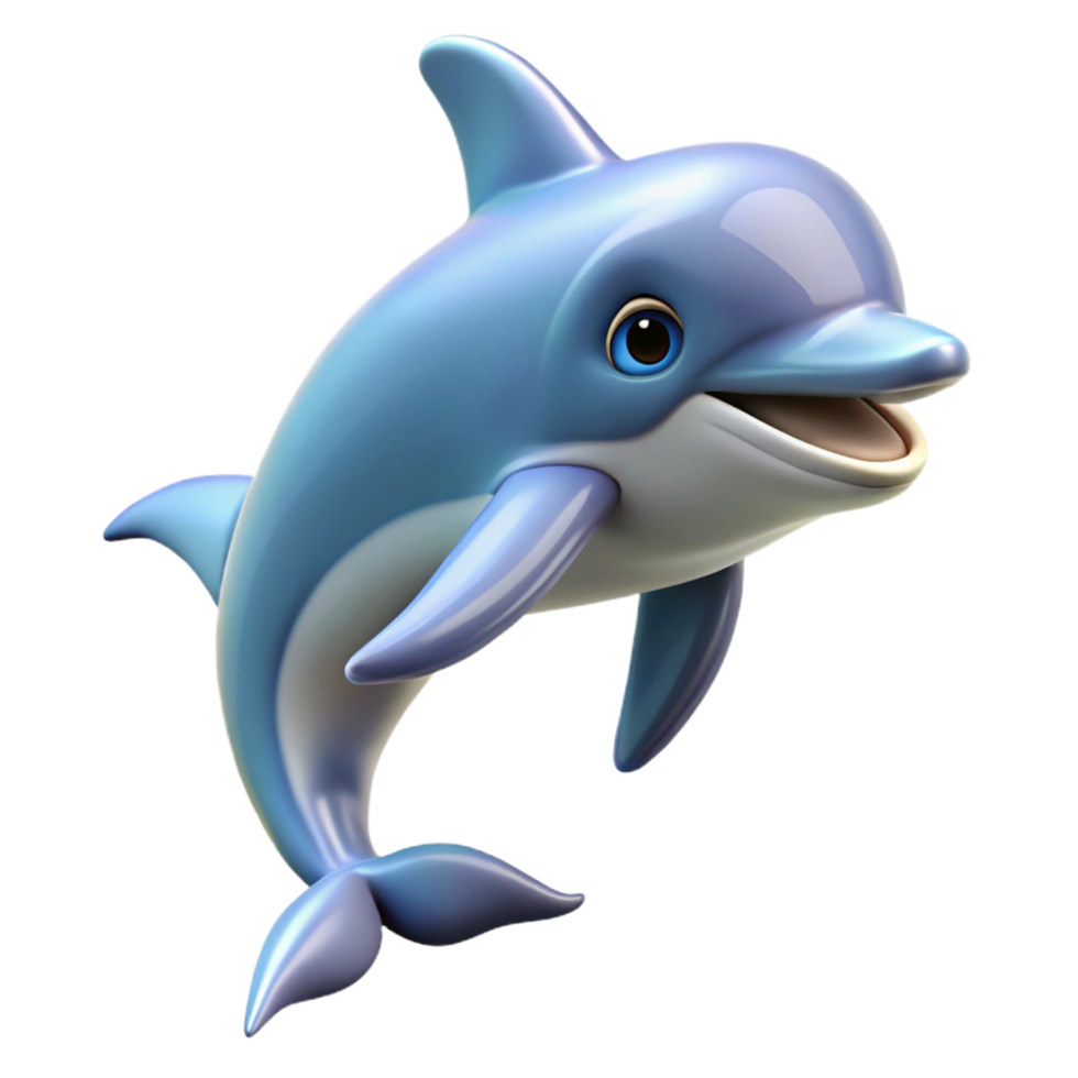 nostalgic hypnotic A playful bottlenose dolphin leaping. NO BACKGROUND with Transparent Background. handcrafted png