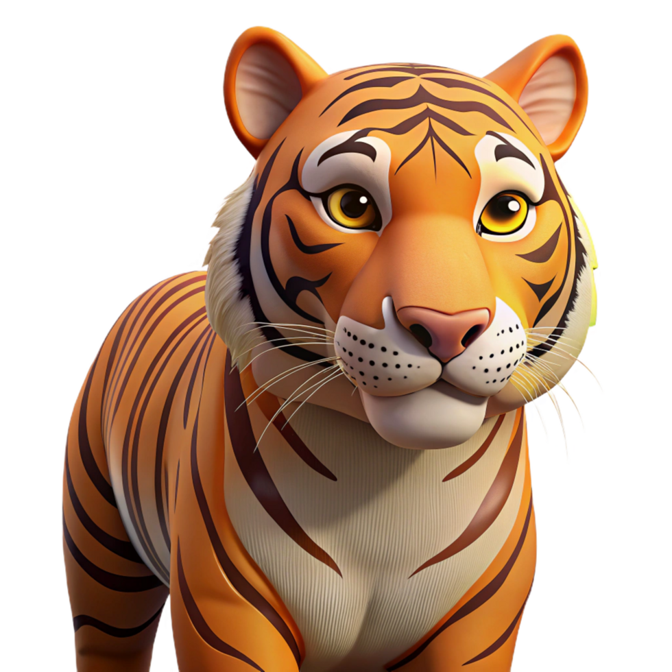 picturesque romantic artistic A regal Bengal tiger, intense stare. NO BACKGROUND with Transparent Background. high quality png