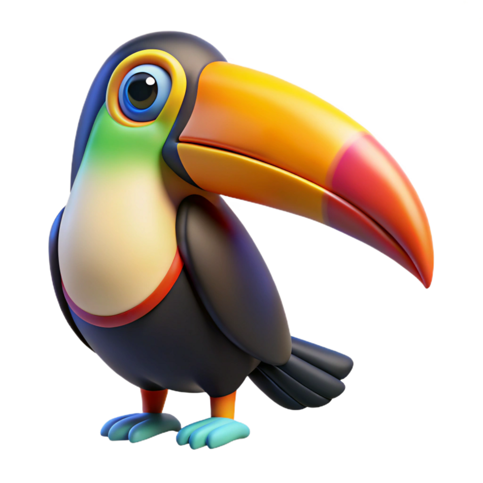 sought-after rustic A colorful toucan with a large beak. NO BACKGROUND with Transparent Background. premium png