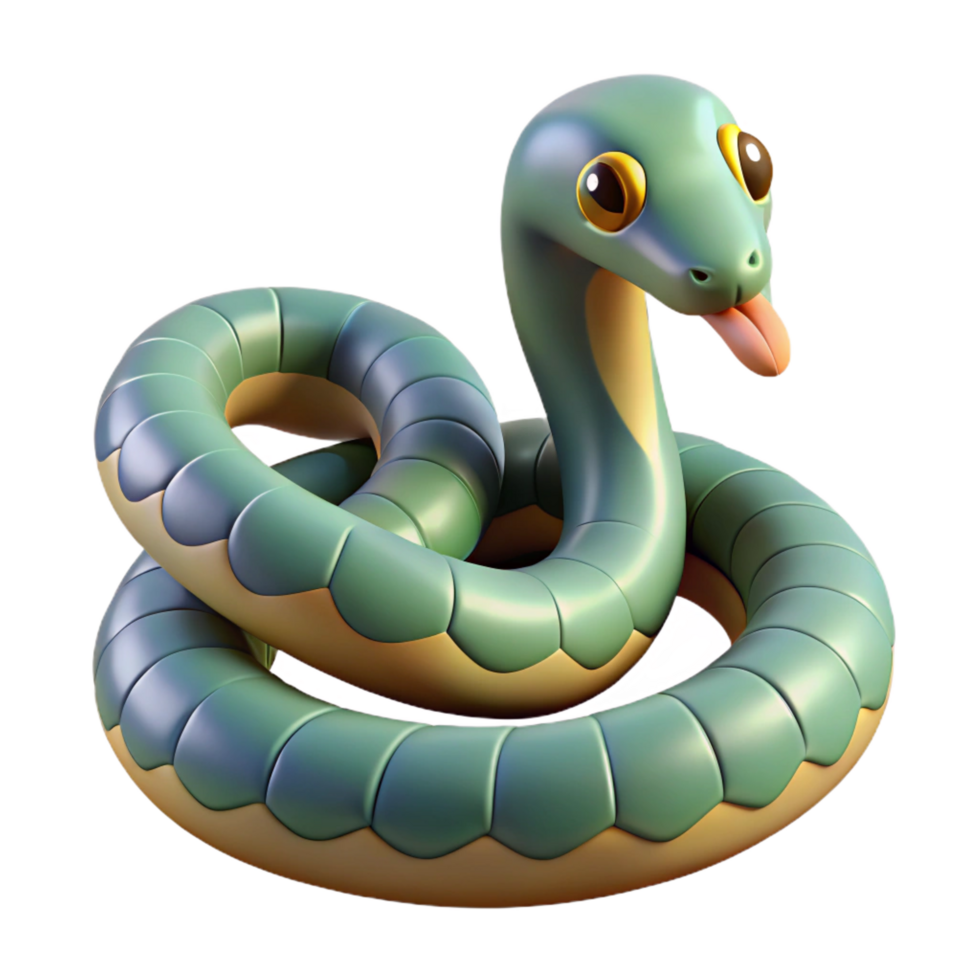 vibrant romantic classic A slithering garden snake. NO BACKGROUND with Transparent Background. artisan png