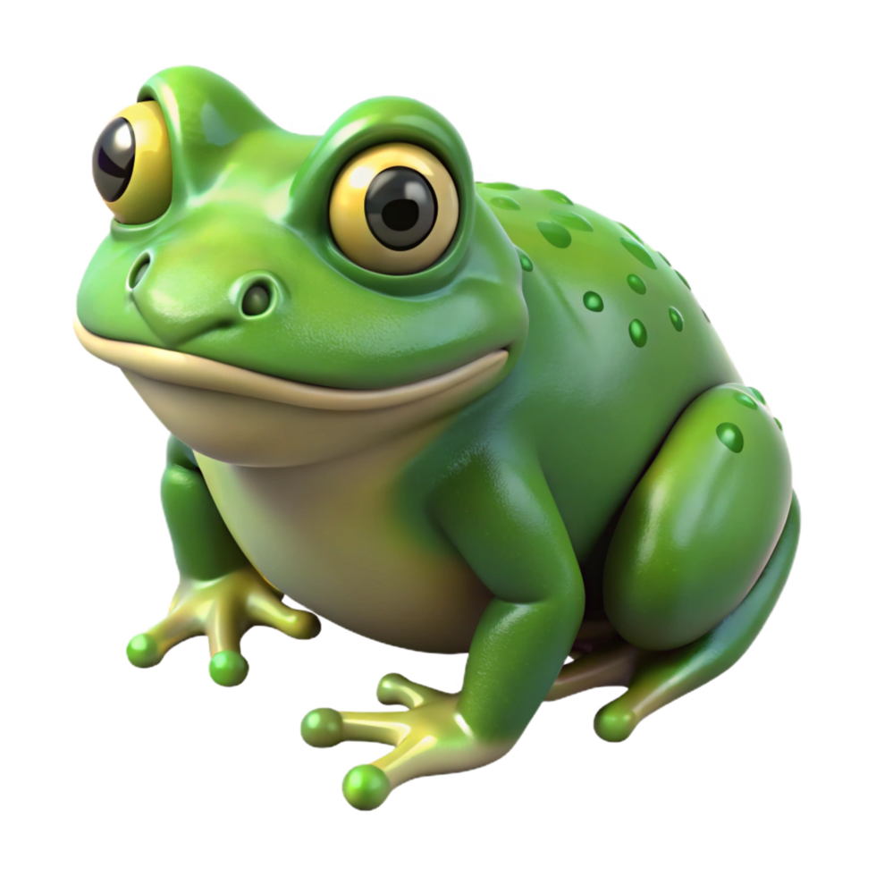 radiant standout A croaking bullfrog. NO BACKGROUND with Transparent Background. png