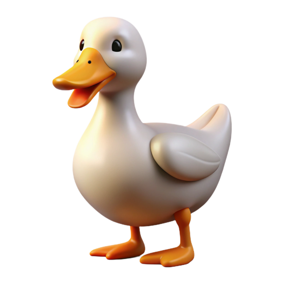 pristine energetic nordic A duck quacking. NO BACKGROUND with Transparent Background. perfect clarity png