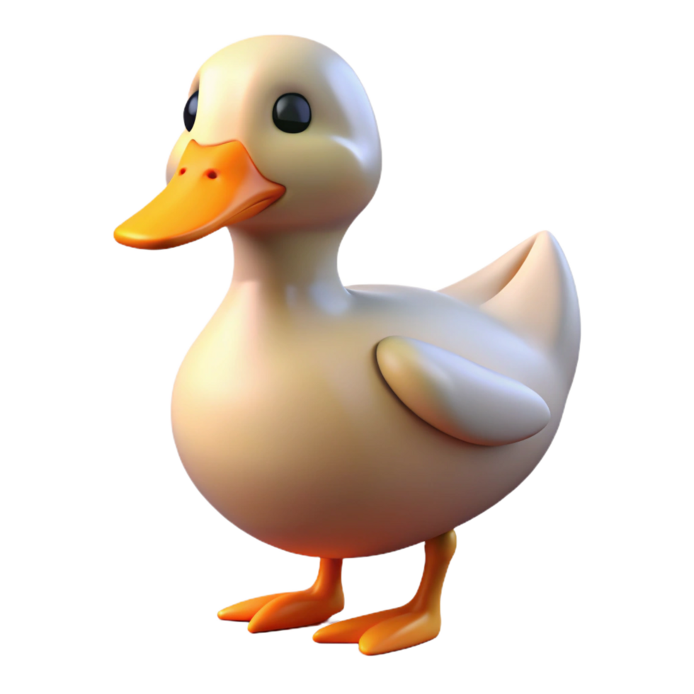 immaculate minimalist A duck quacking. NO BACKGROUND with Transparent Background. premium png