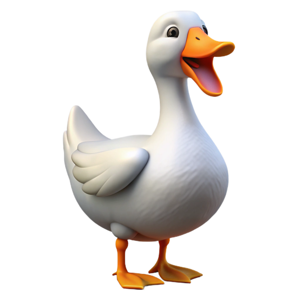 striking traditional A goose honking. NO BACKGROUND with Transparent Background. authentic png